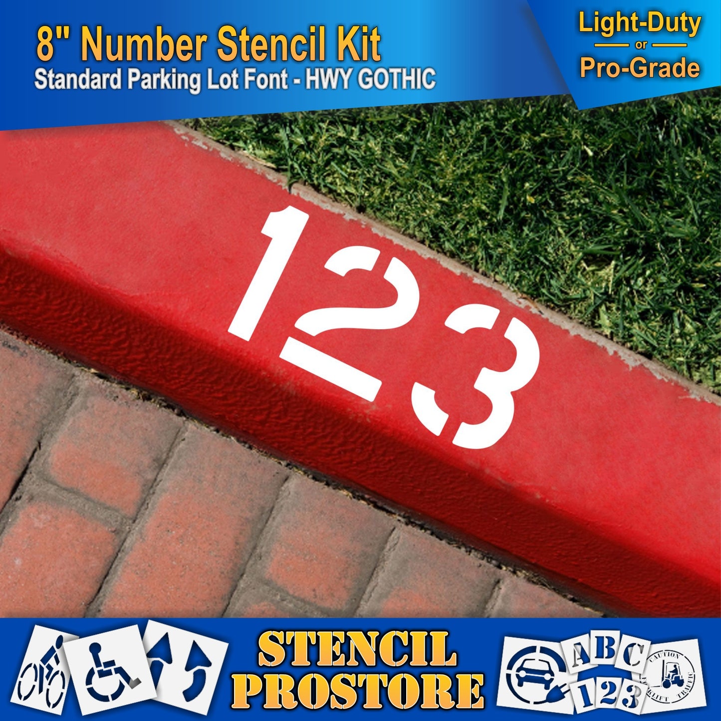 8" Number Kit Stencil
