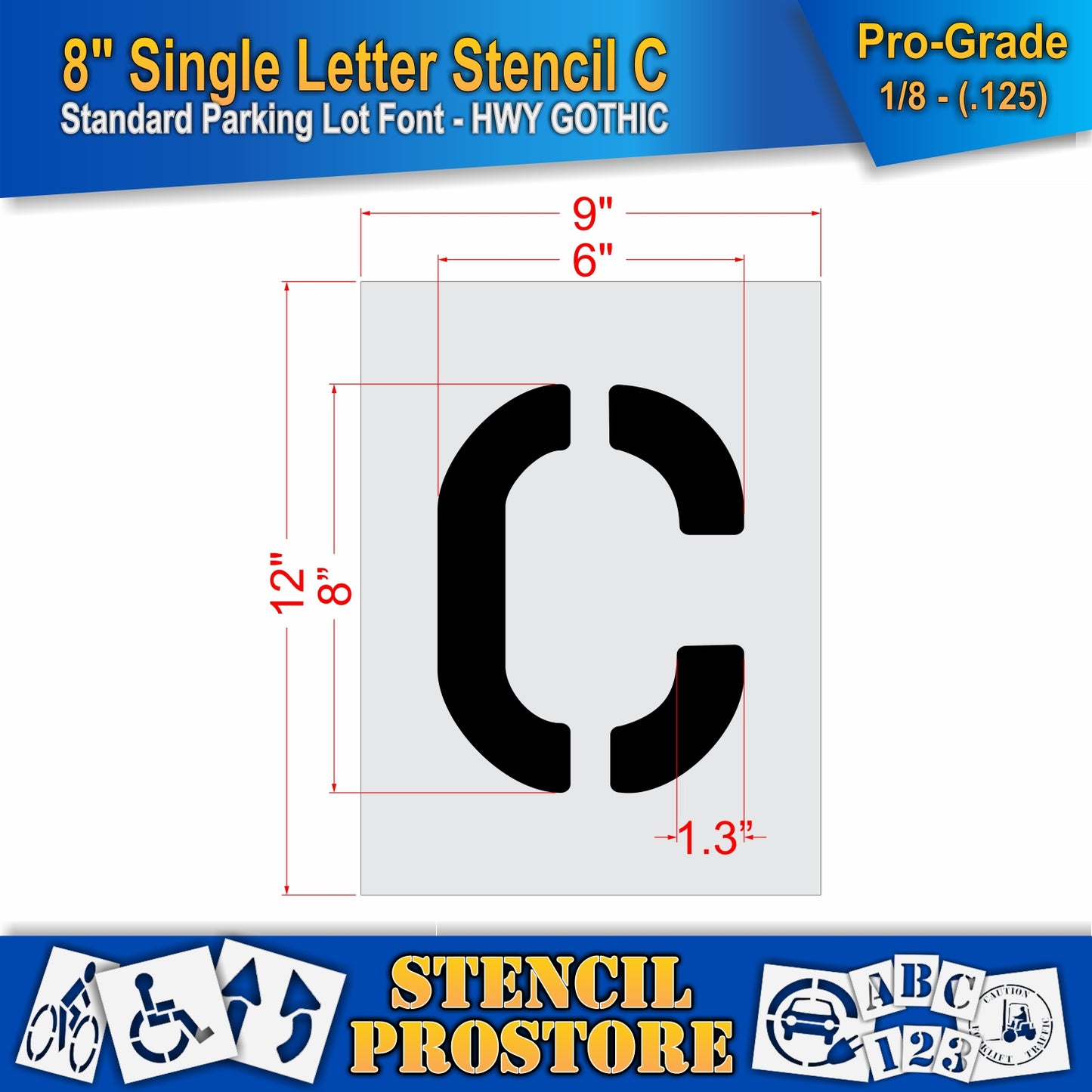 8" Alphabet Kit Stencil
