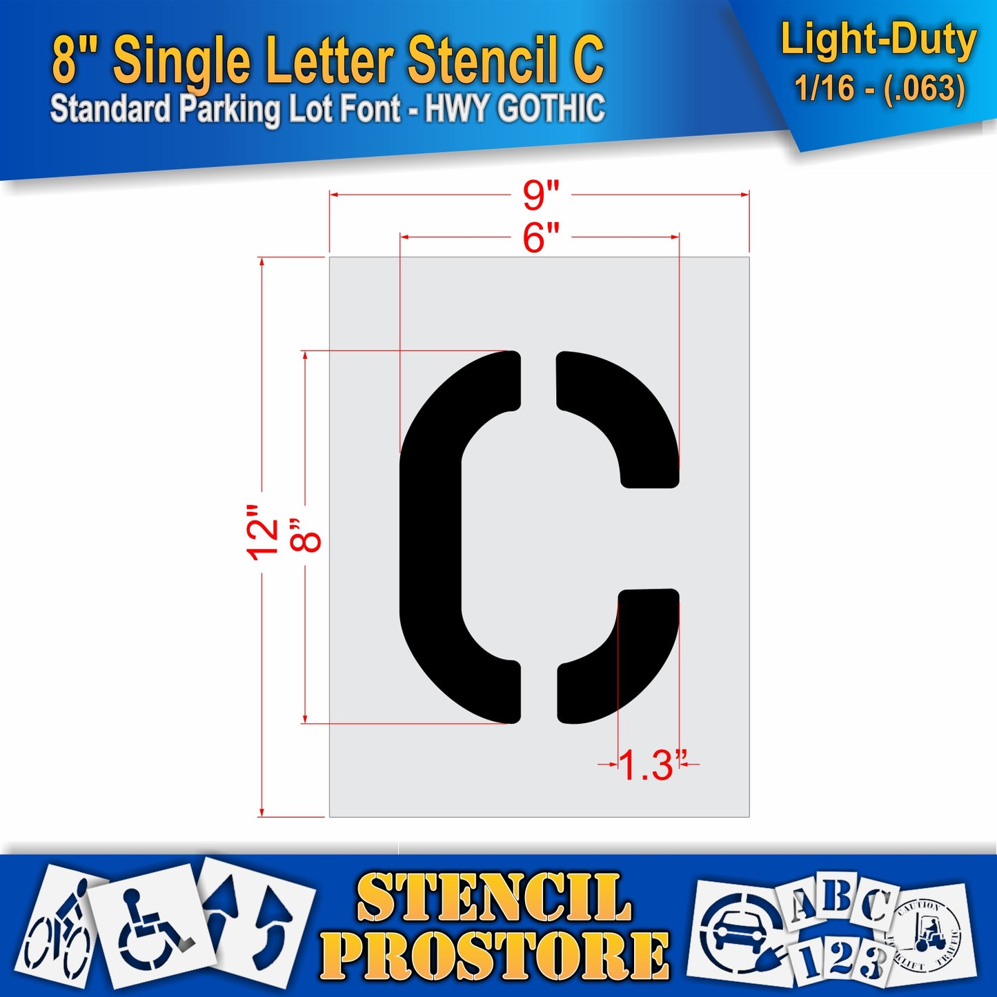 8" Alphabet Kit Stencil