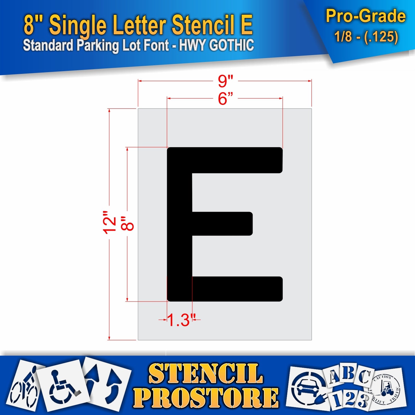 8" Alphabet Kit Stencil