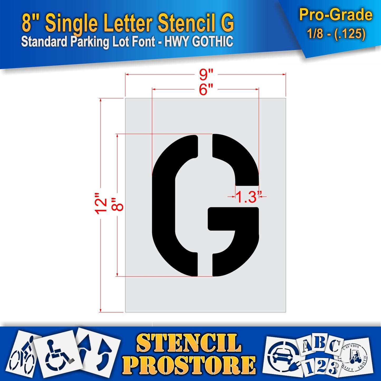 8" Alphabet Kit Stencil