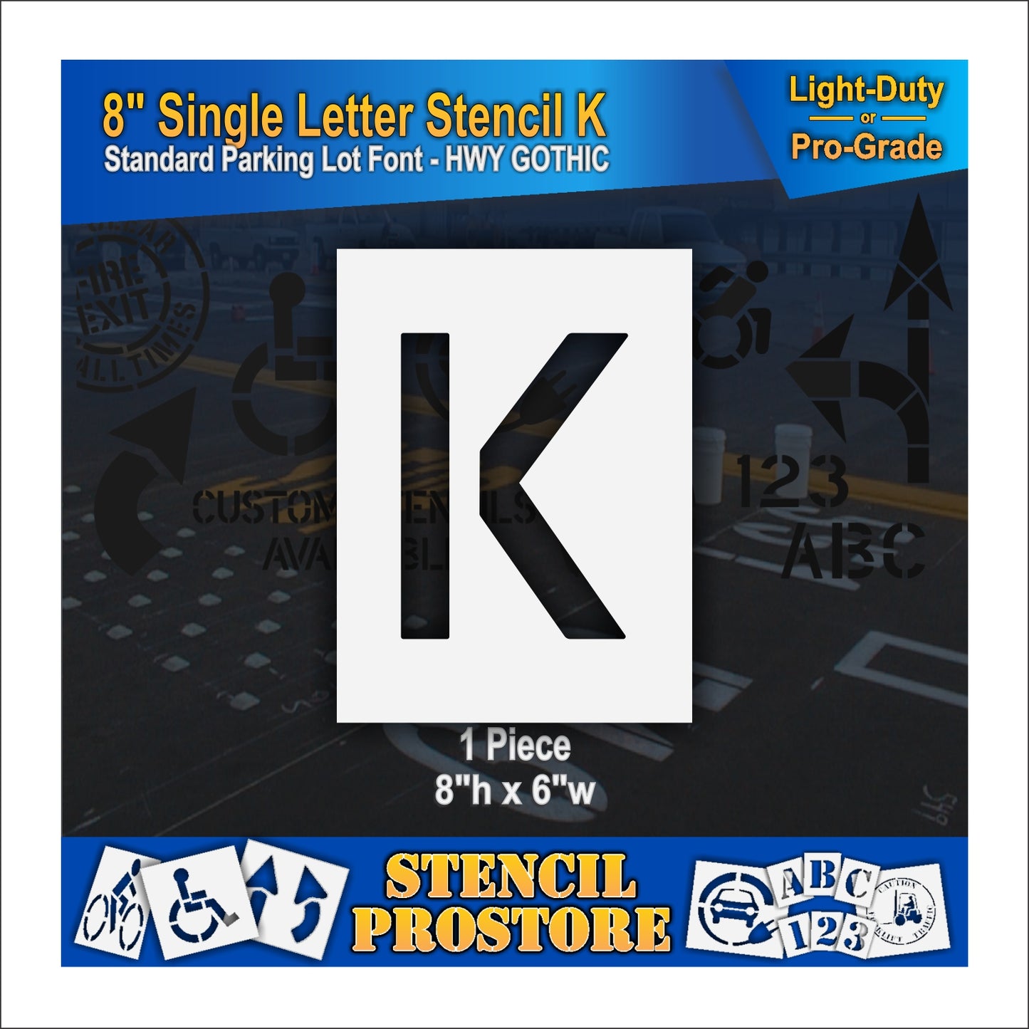 8" Alphabet Kit Stencil