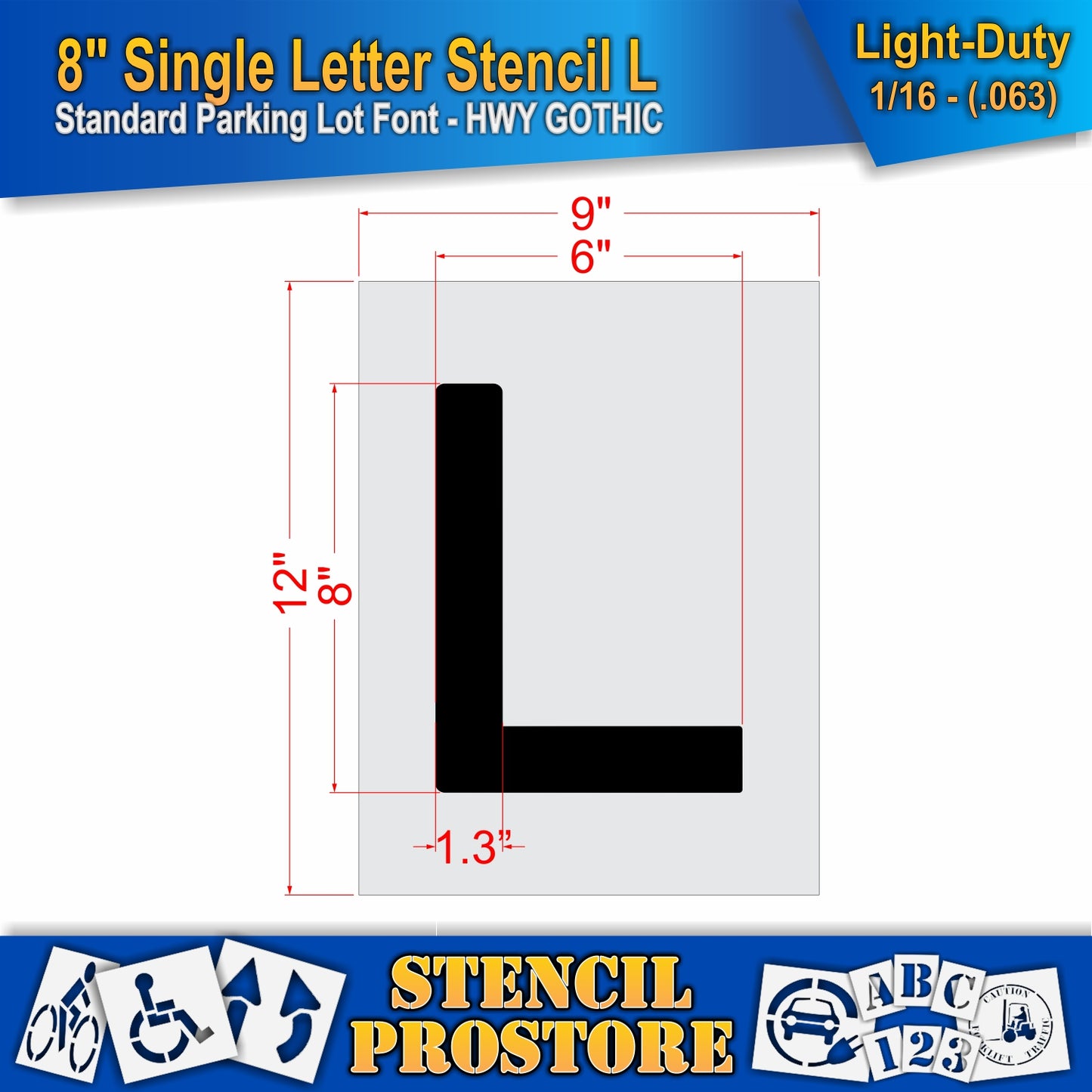 8" Alphabet Kit Stencil