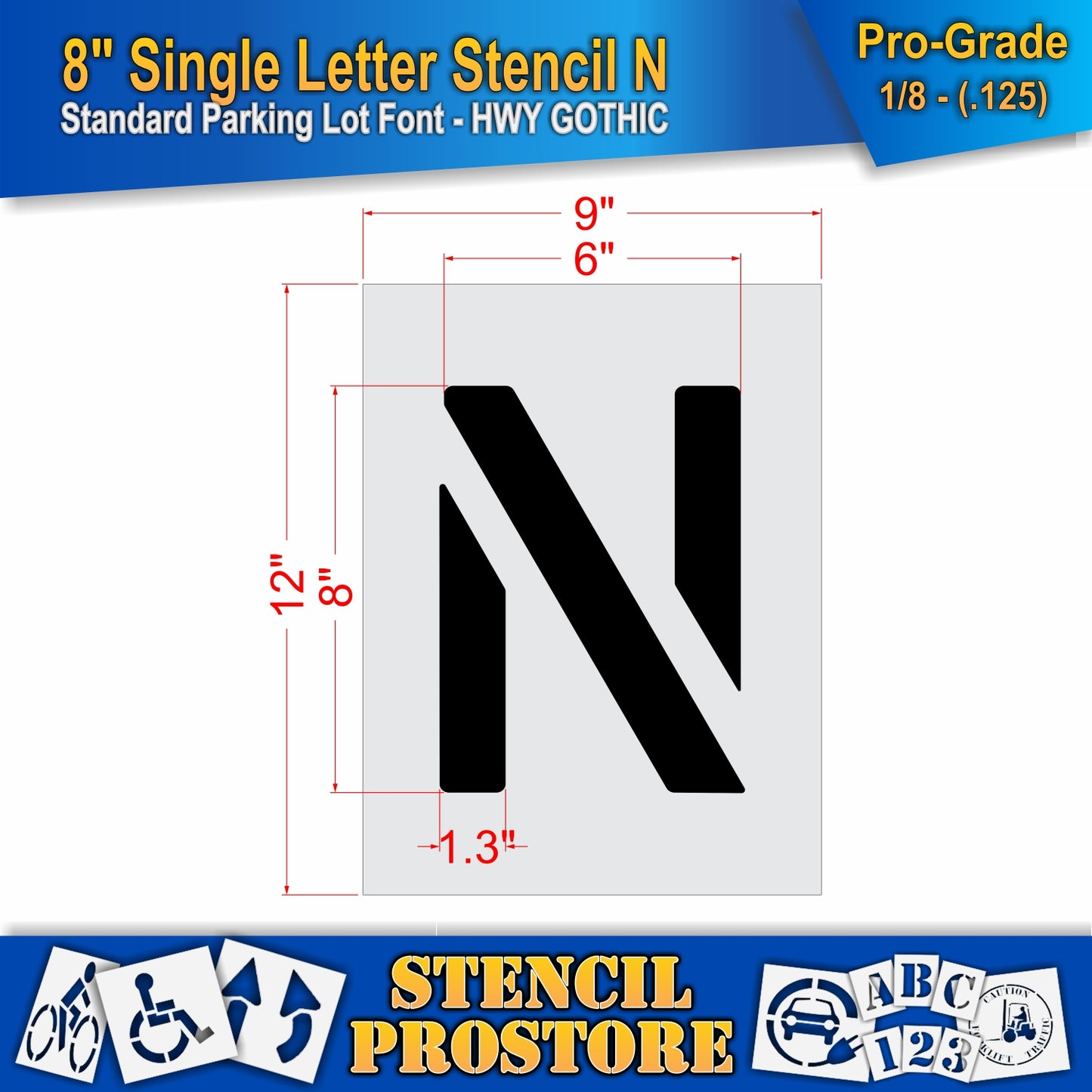 8" Alphabet Kit Stencil