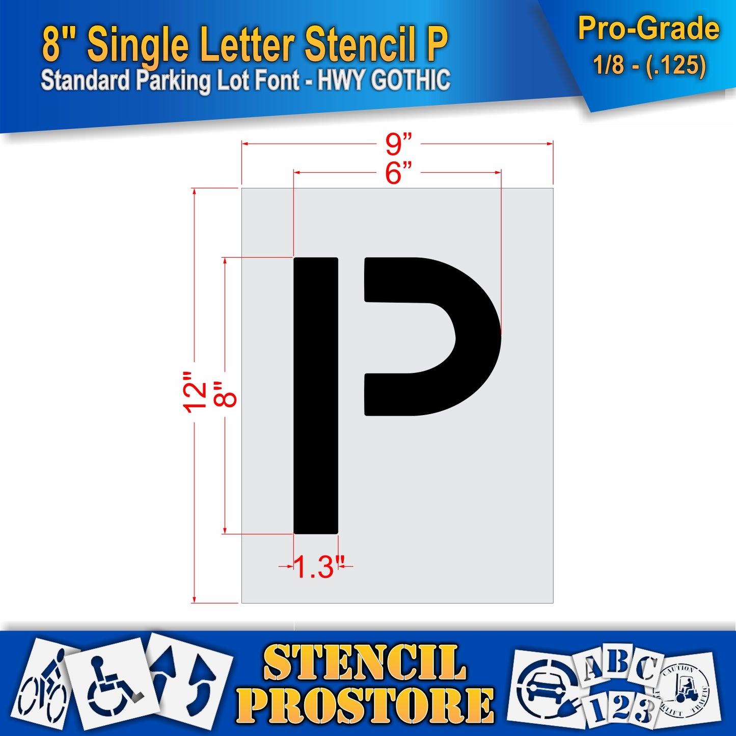 8" Alphabet Kit Stencil