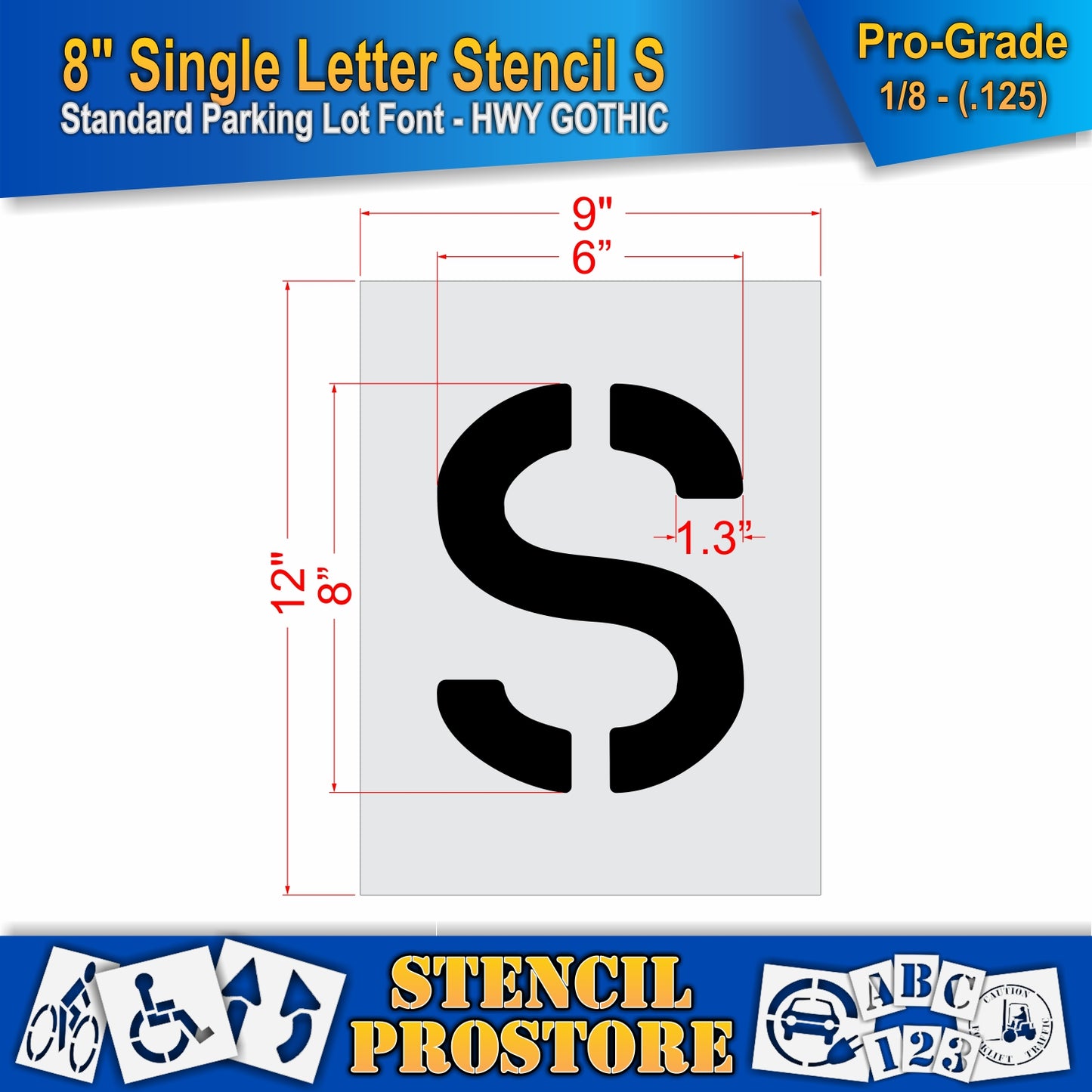 8" Alphabet Kit Stencil