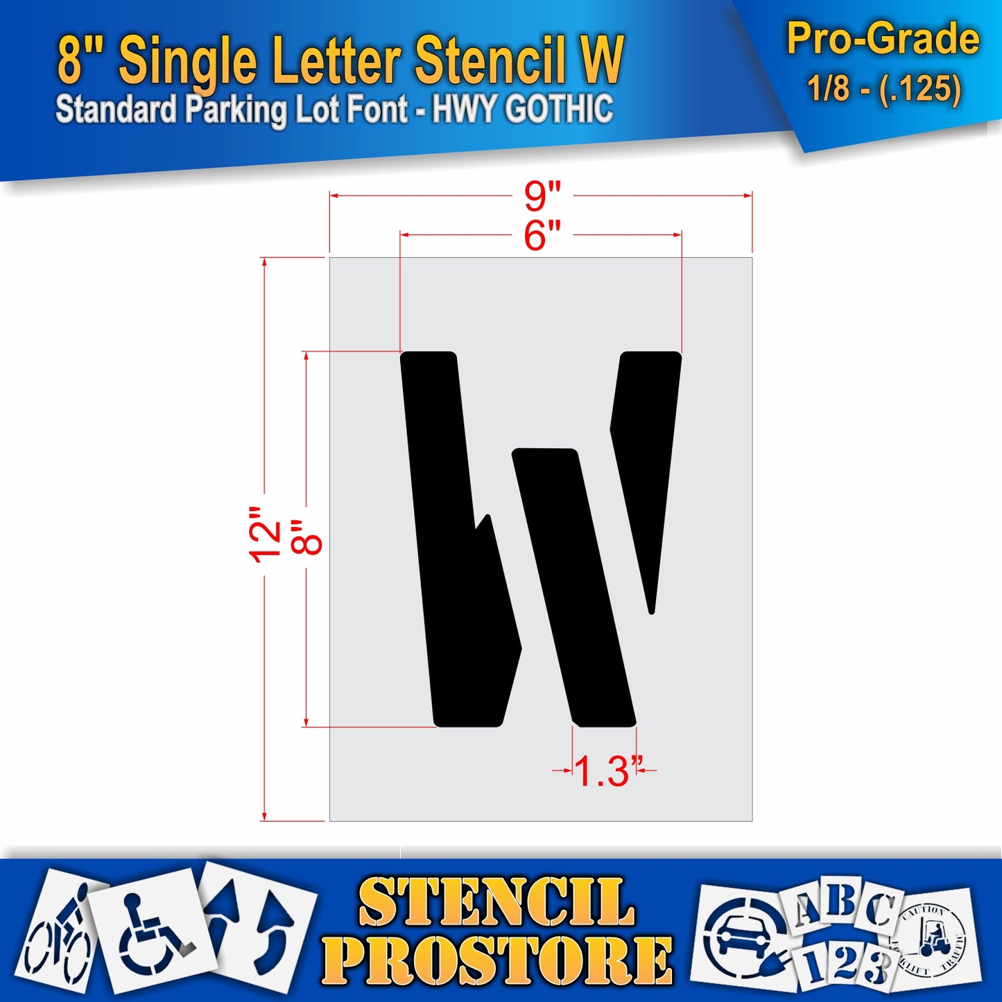 8" Alphabet Kit Stencil