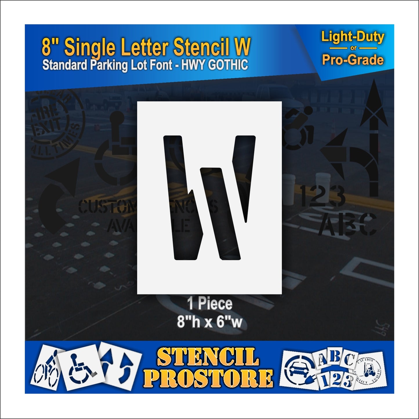8" Alphabet Kit Stencil