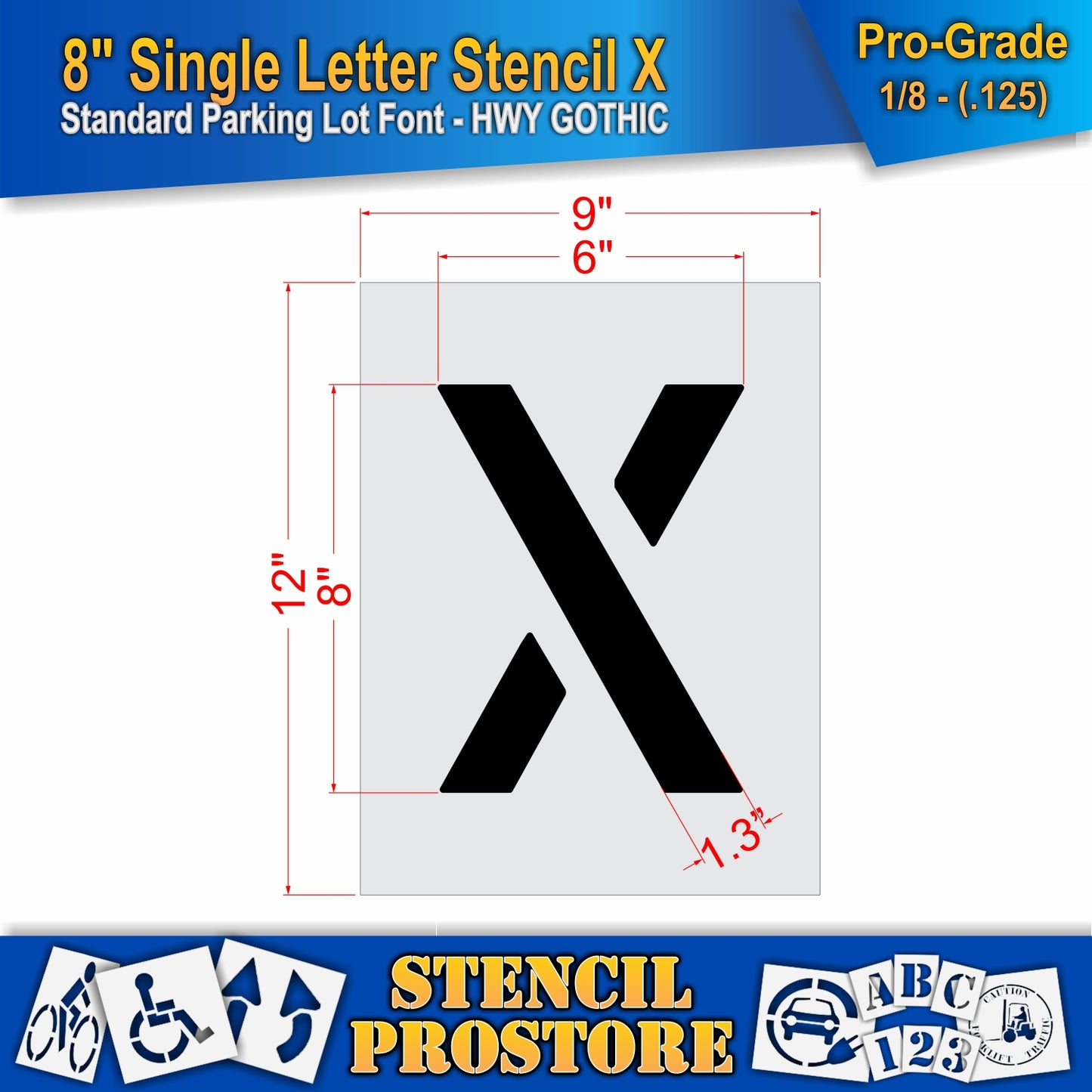 8" Alphabet Kit Stencil