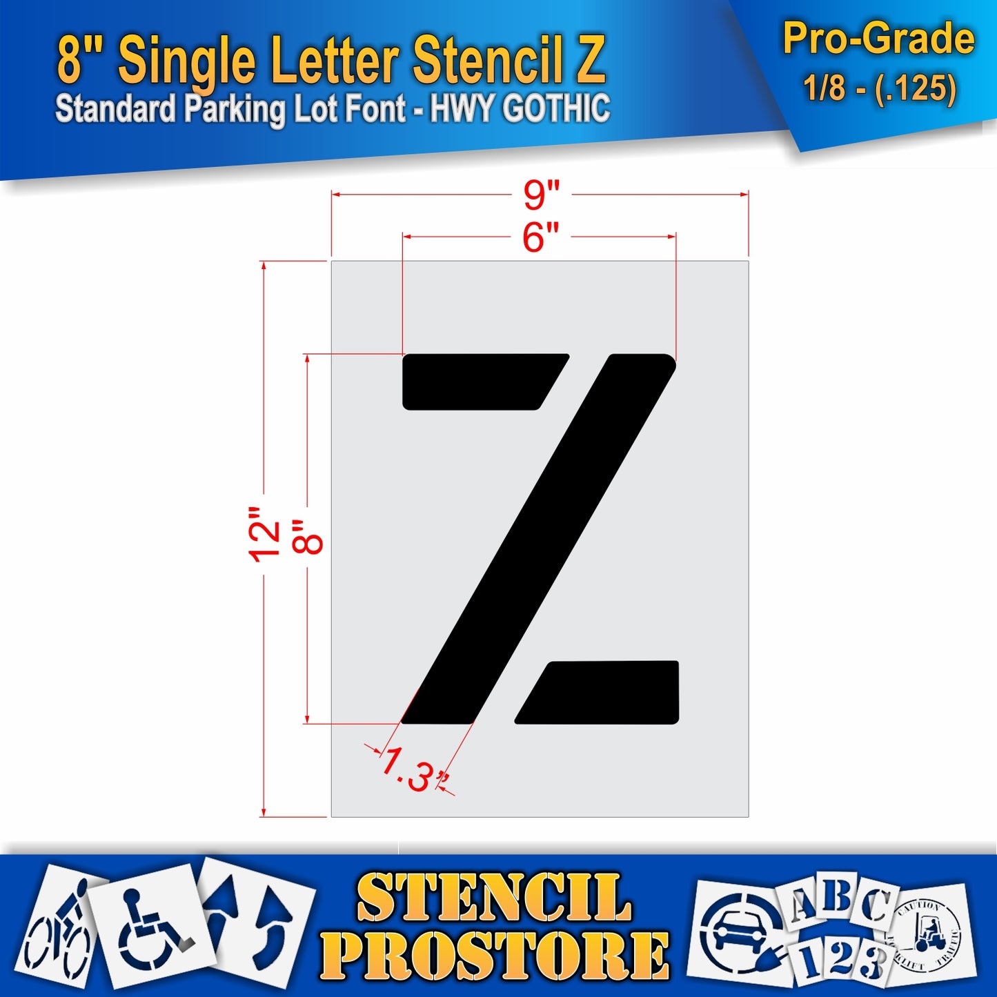 8" Alphabet Kit Stencil