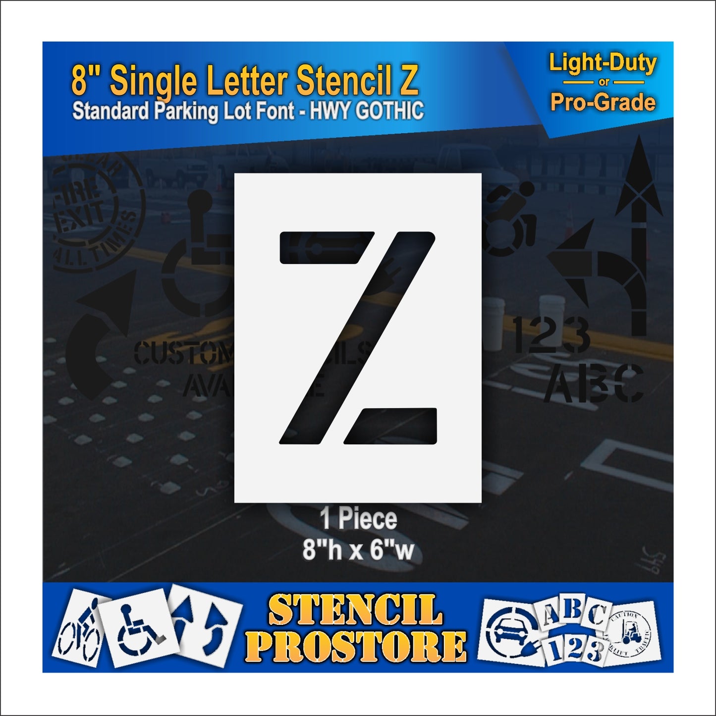 8" Alphabet Kit Stencil