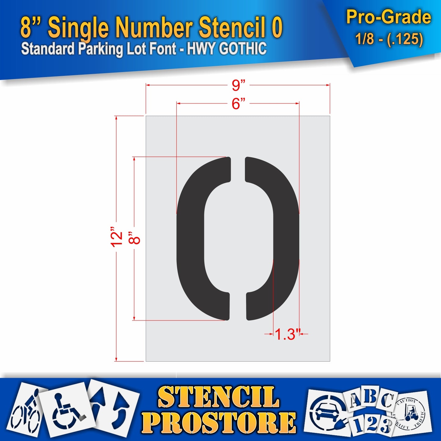 8" Number Kit Stencil