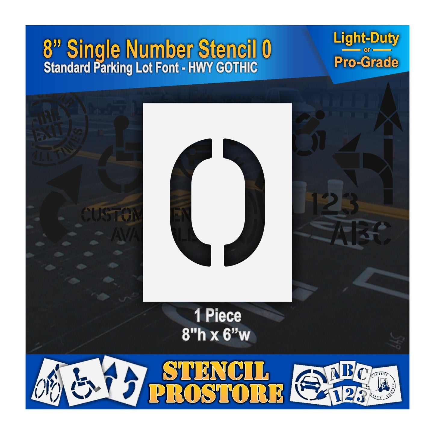 8" Number Kit Stencil