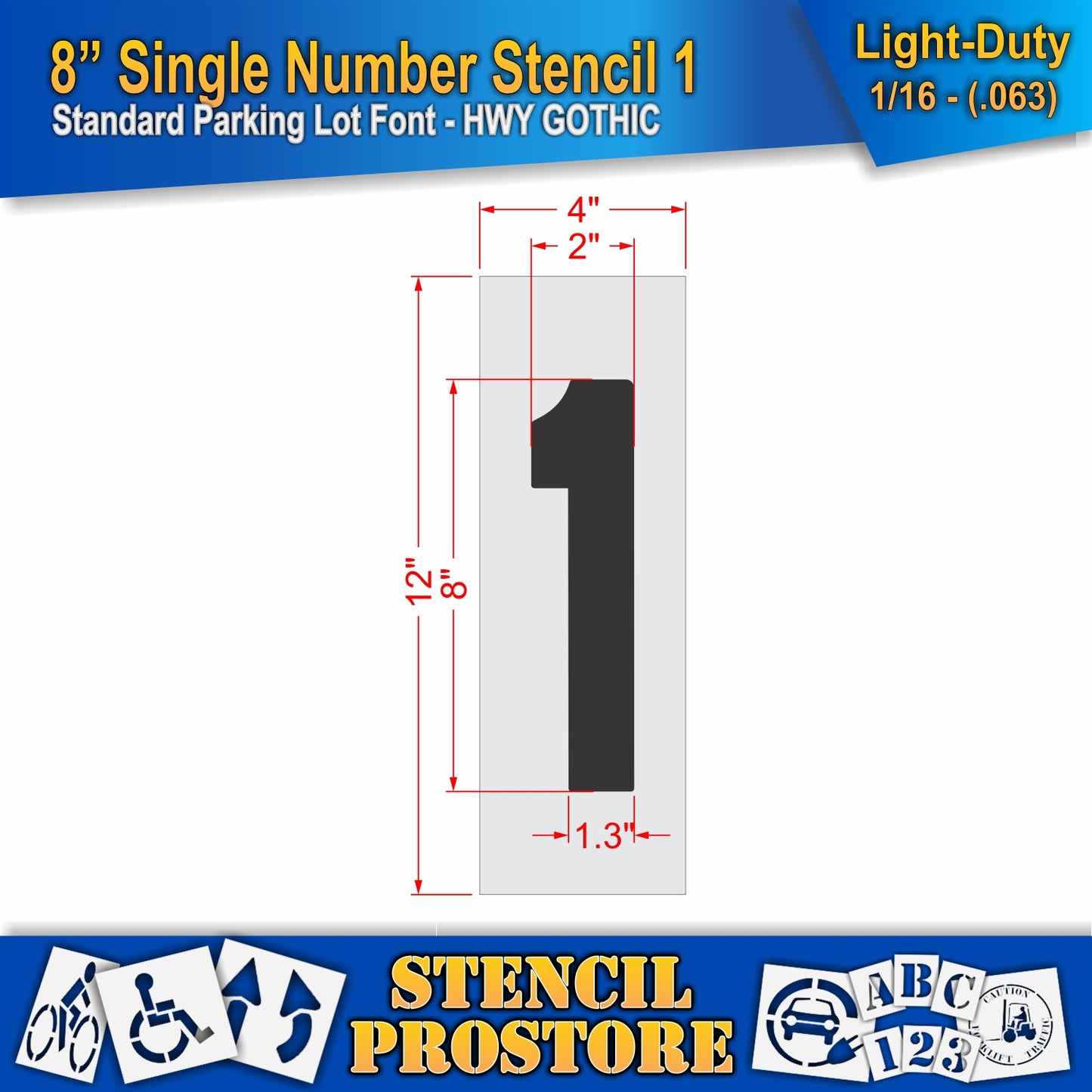 8" Number Kit Stencil