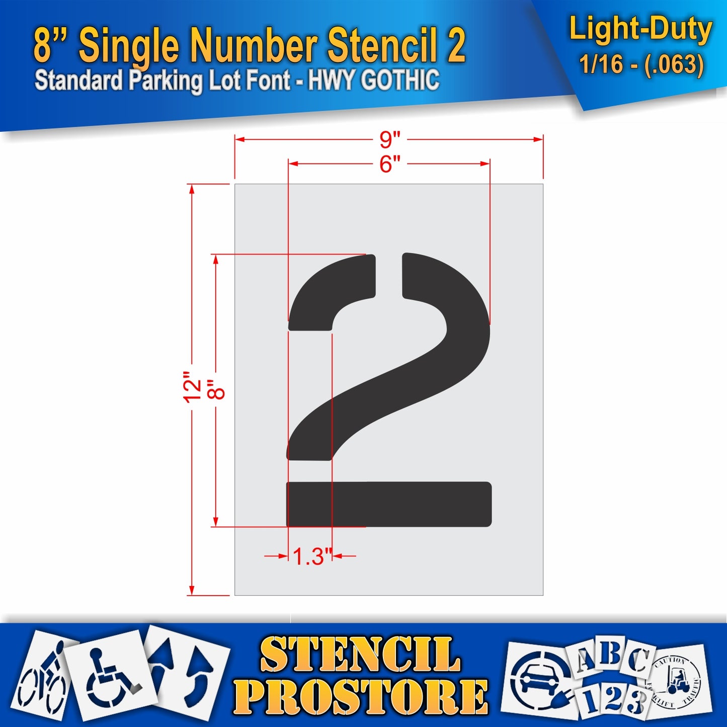 8" Number Kit Stencil