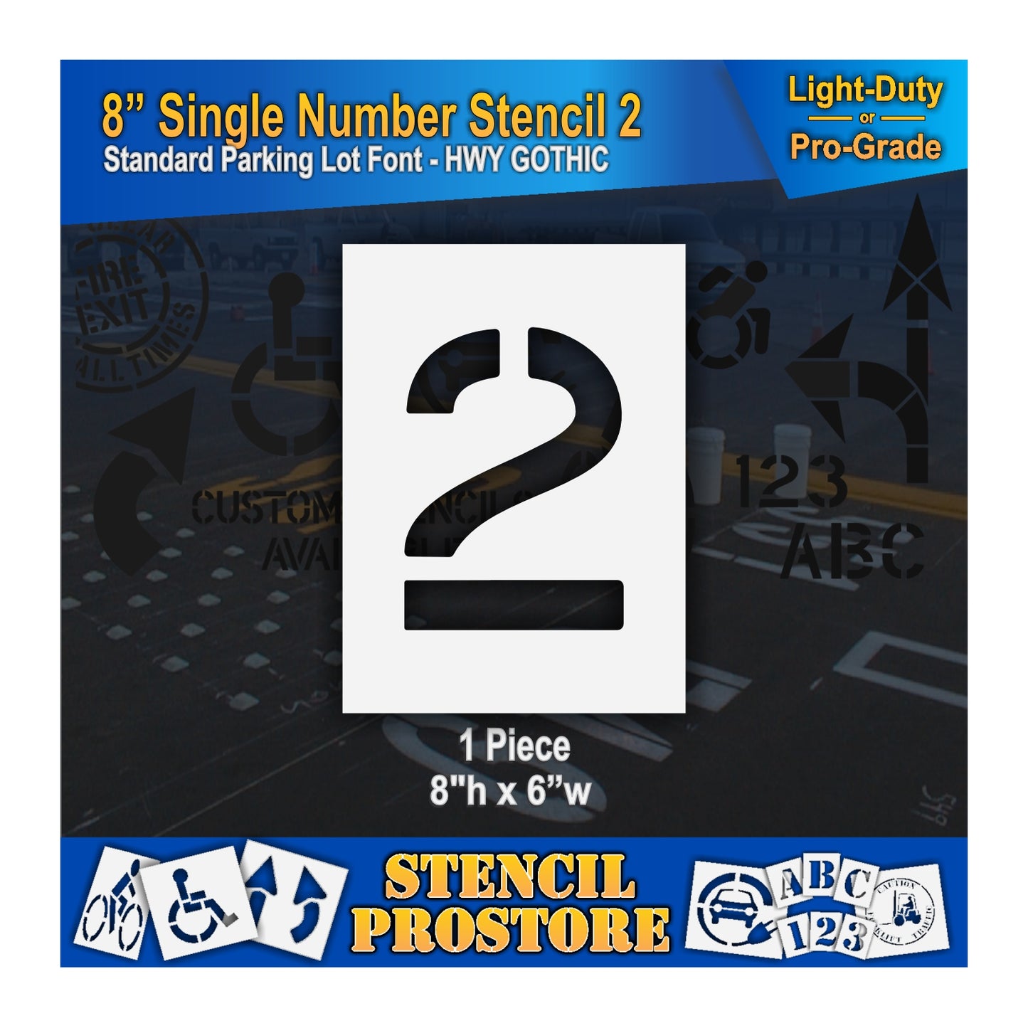 8" Number Kit Stencil