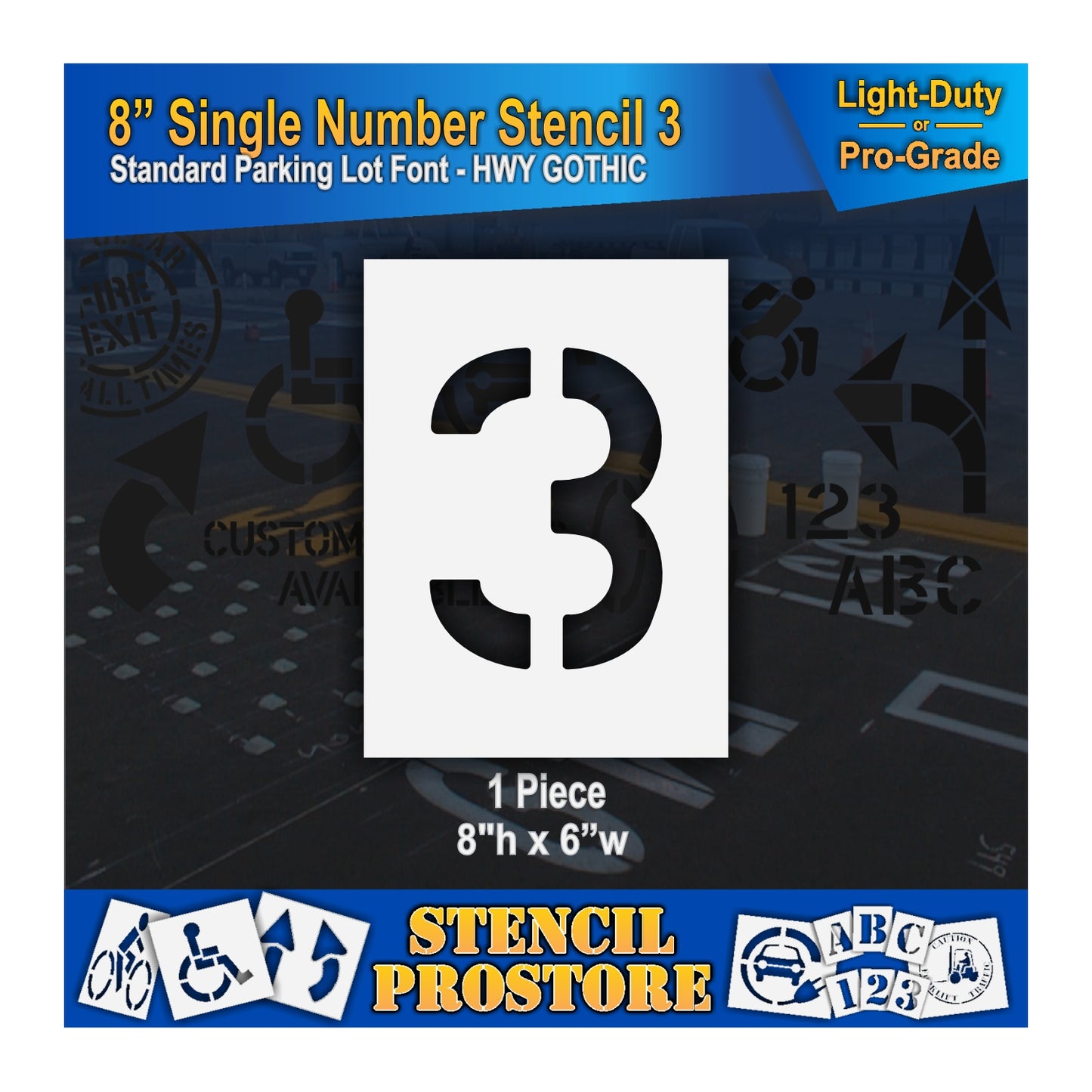 8" Number Kit Stencil