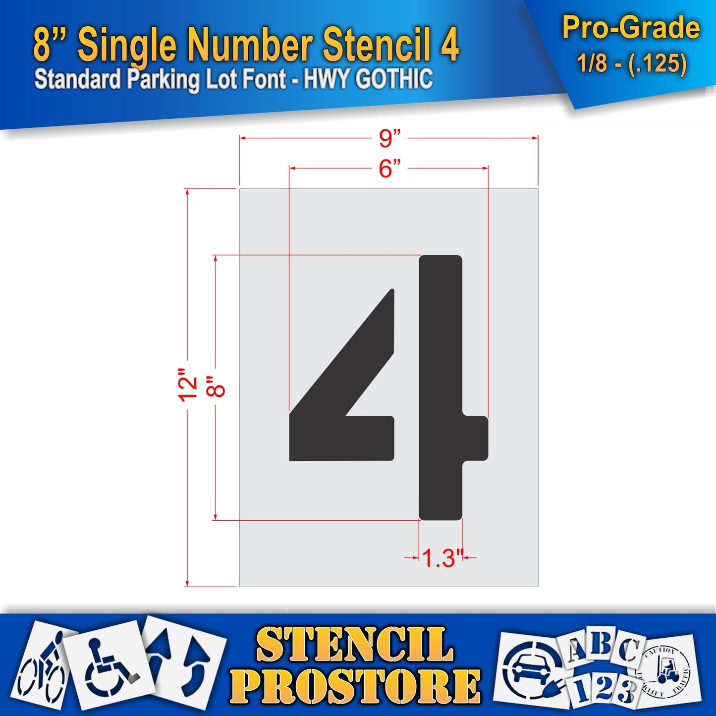 8" Number Kit Stencil