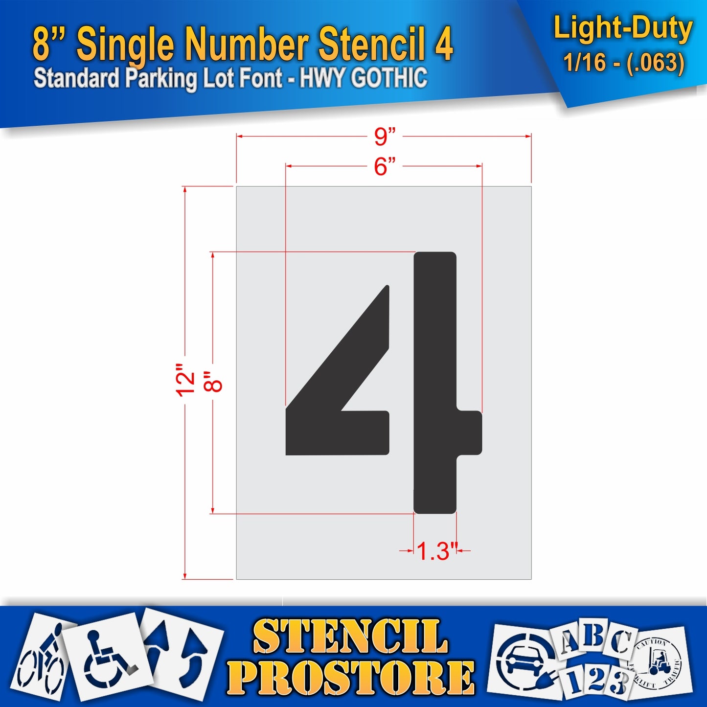 8" Number Kit Stencil