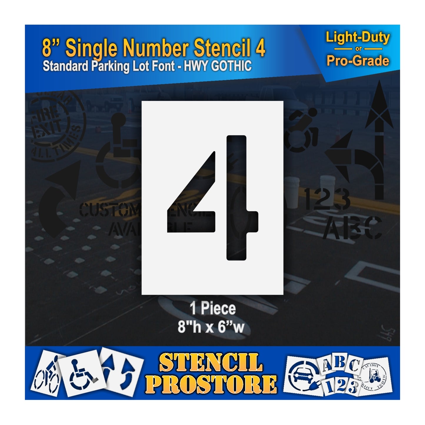 8" Number Kit Stencil
