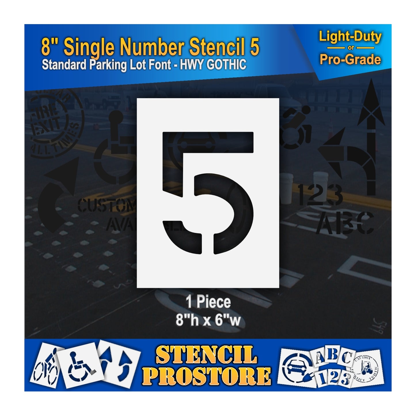 8" Number Kit Stencil
