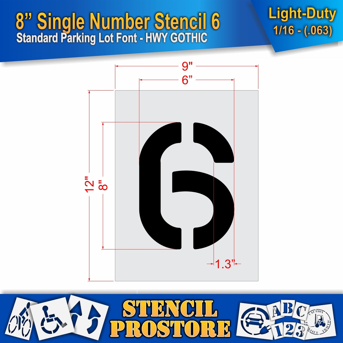 8" Number Kit Stencil