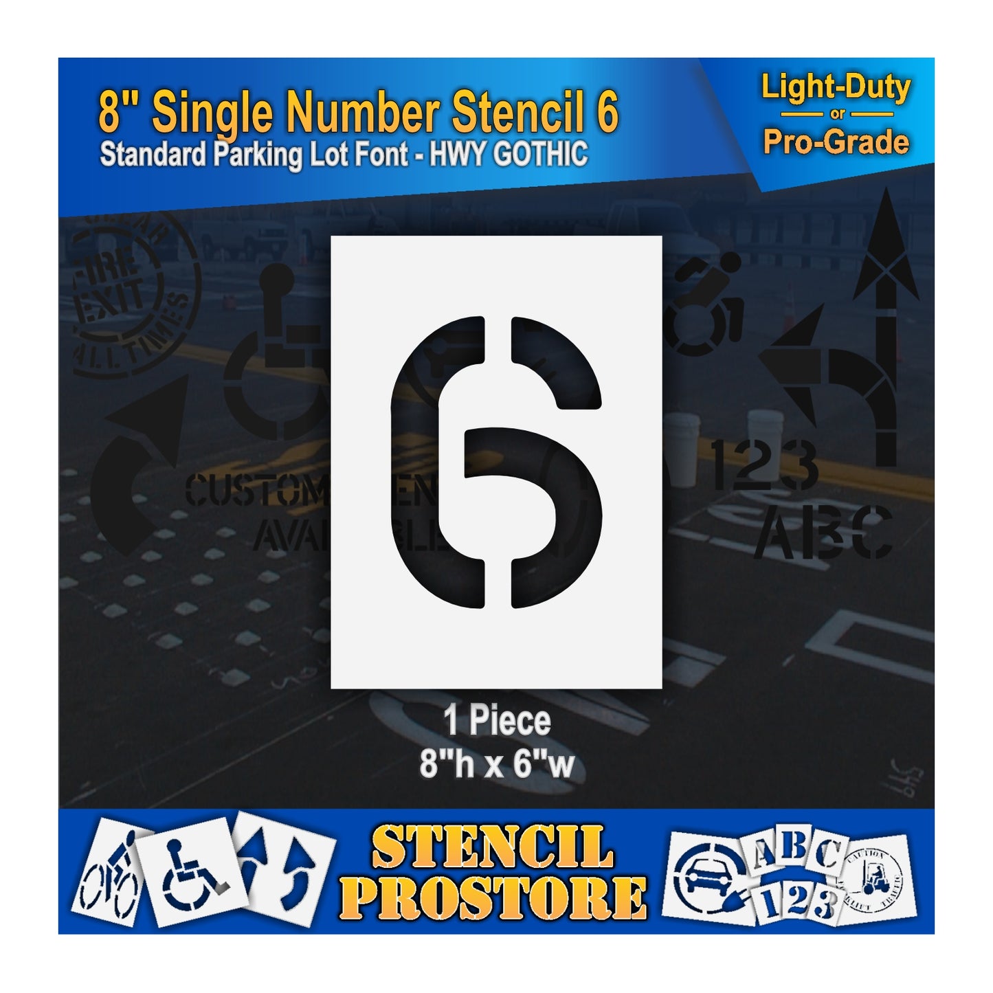 8" Number Kit Stencil
