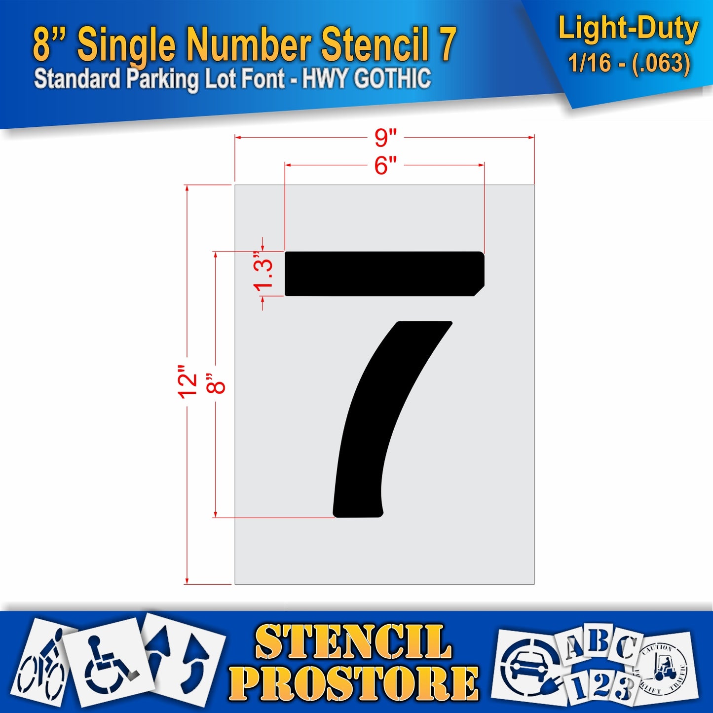 8" Number Kit Stencil