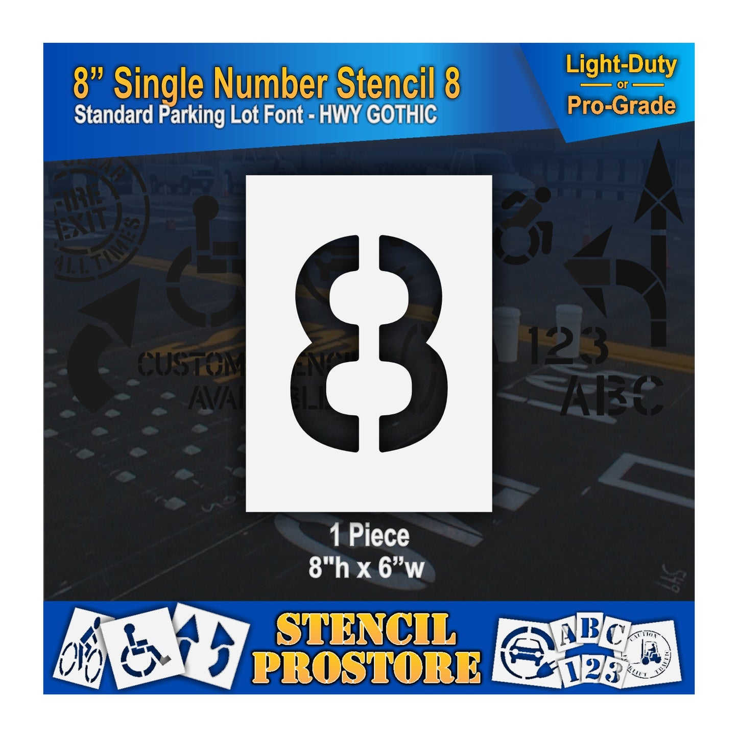 8" Number Kit Stencil