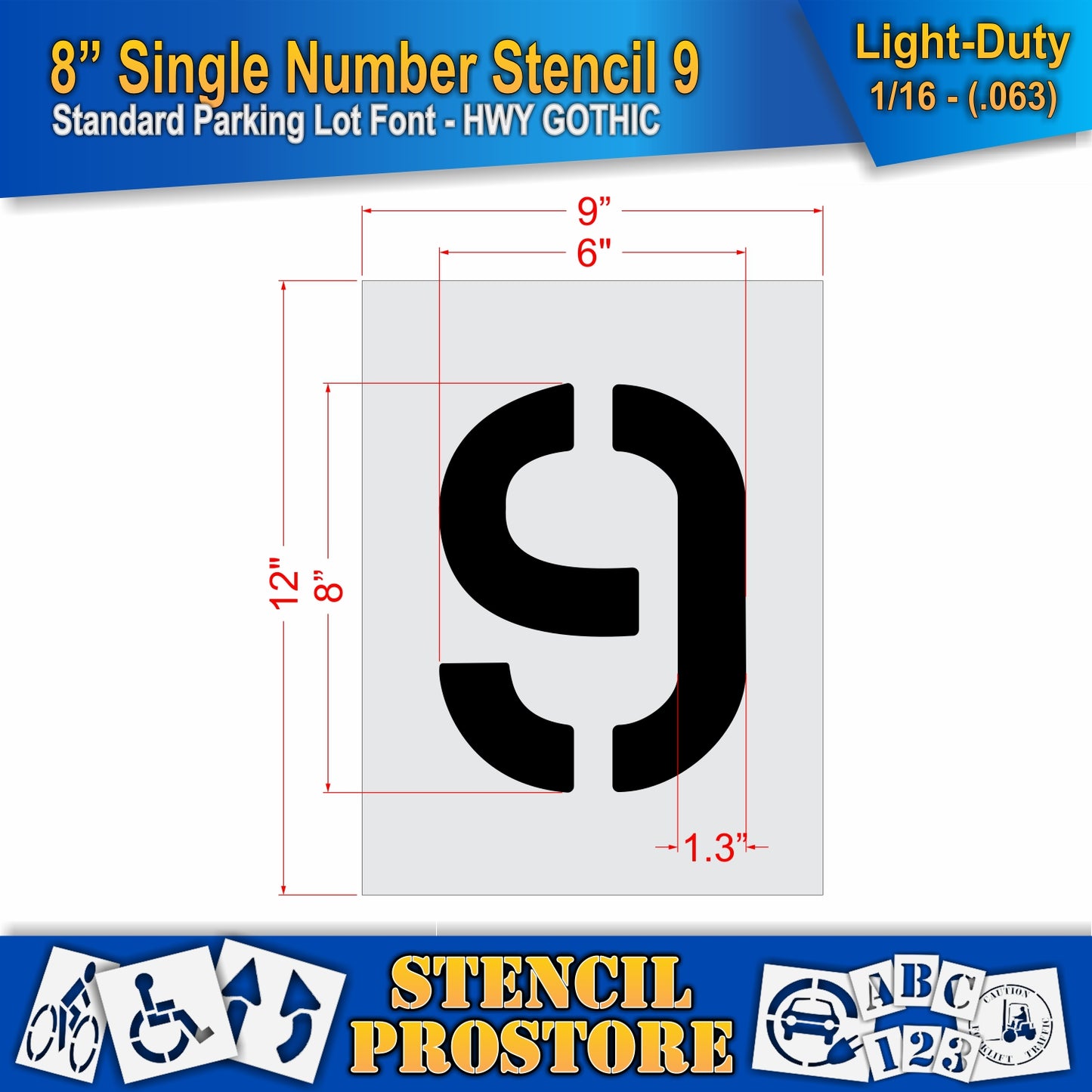 8" Number Kit Stencil