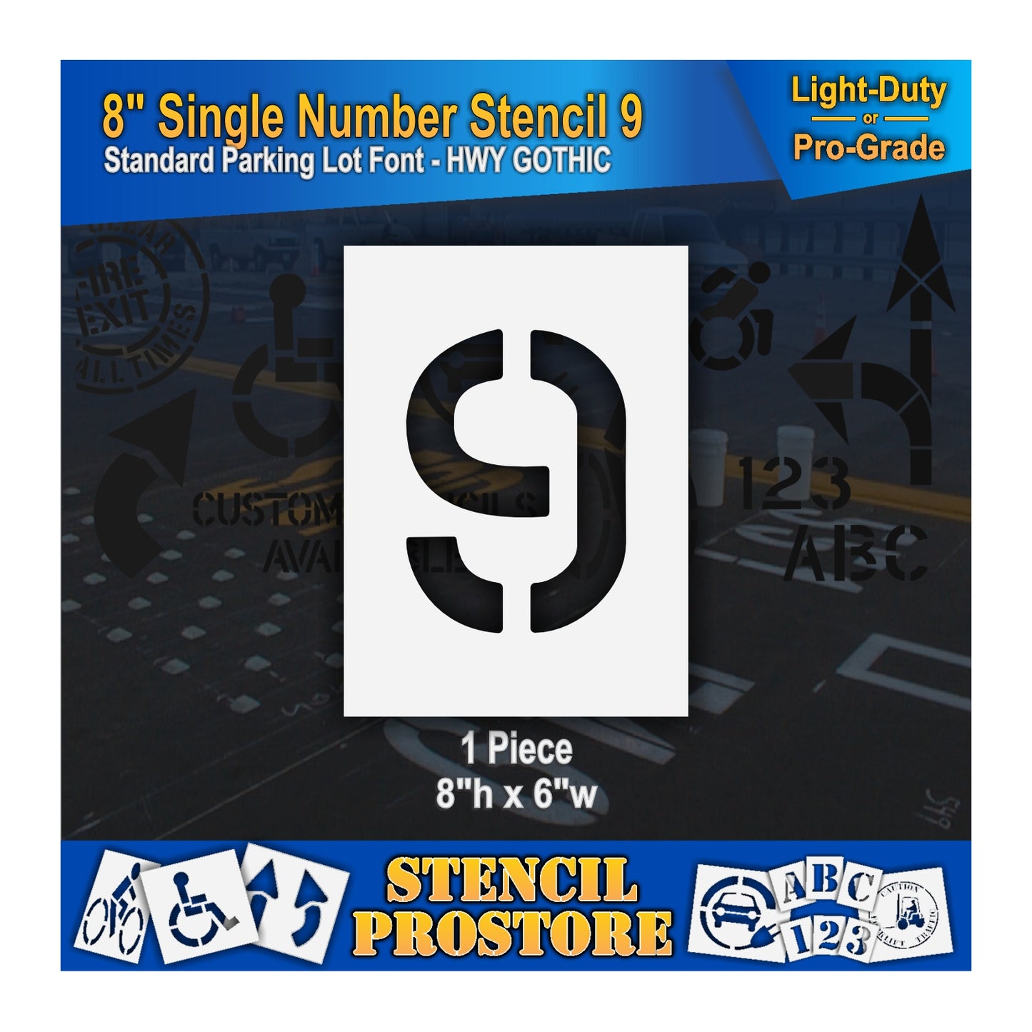8" Number Kit Stencil