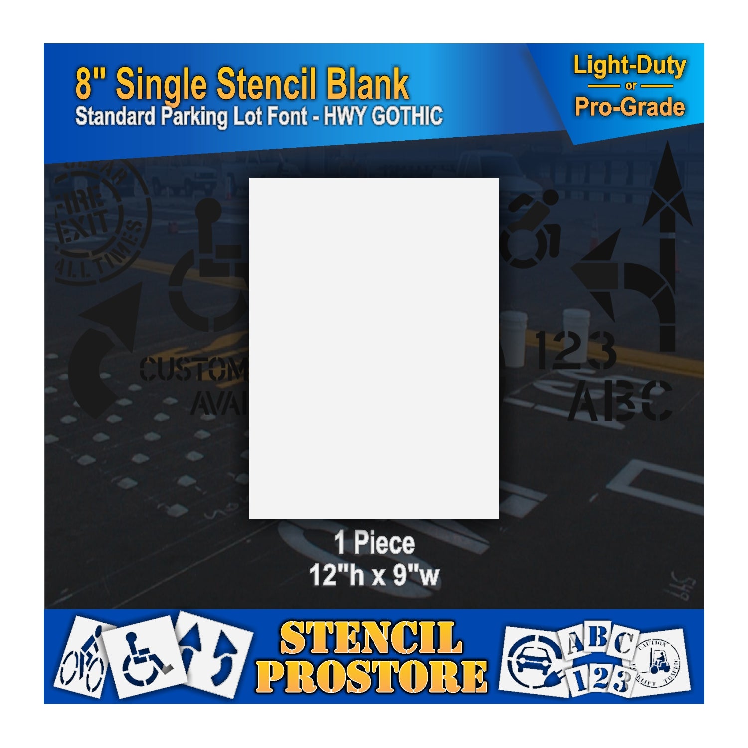 graphic image 12" x 9" stencil blank