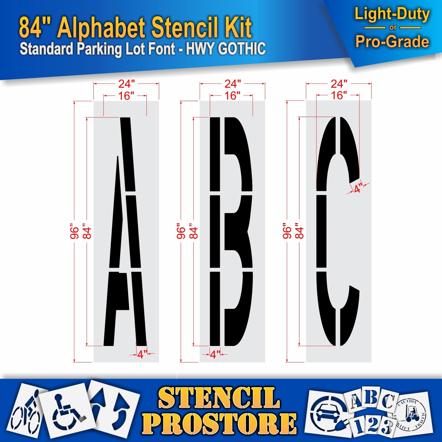 84" Alphabet Kit Stencil