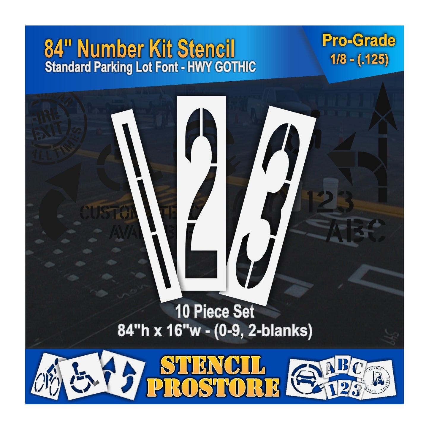 84" Number Kit Stencil