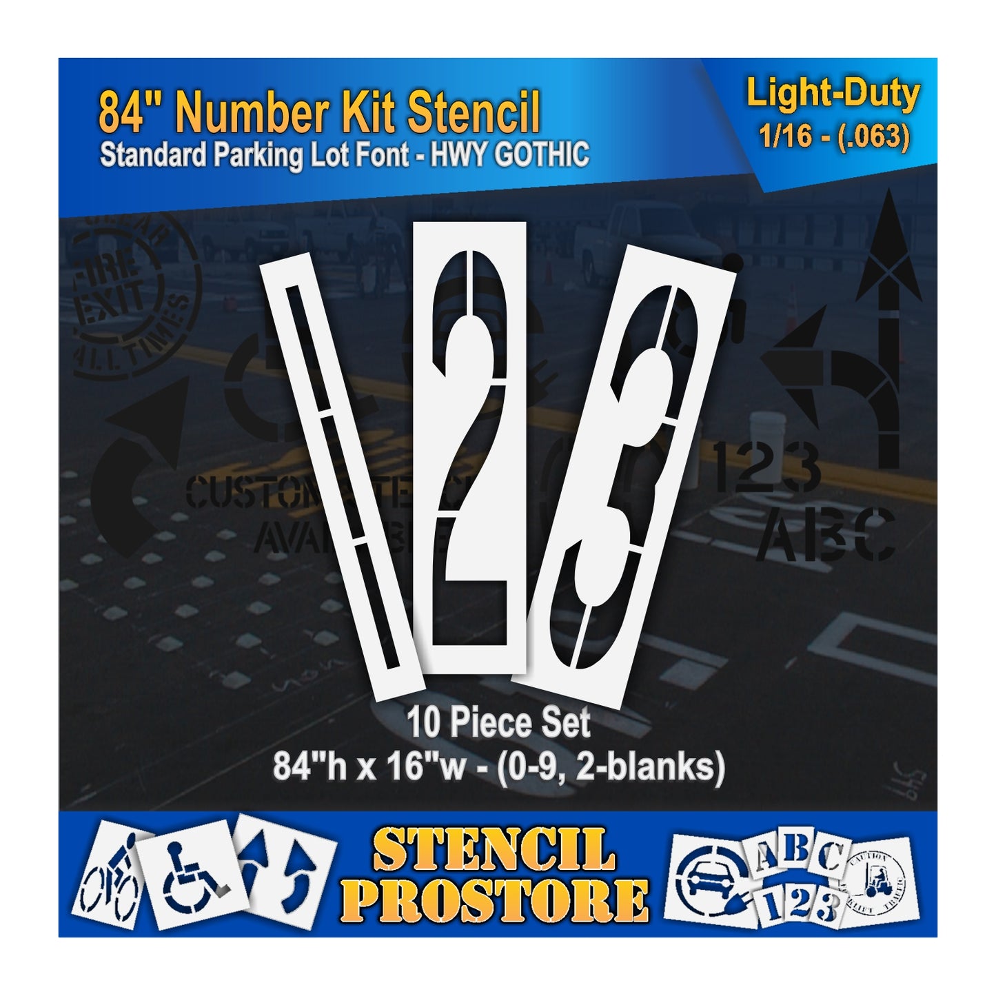 84" Number Kit Stencil
