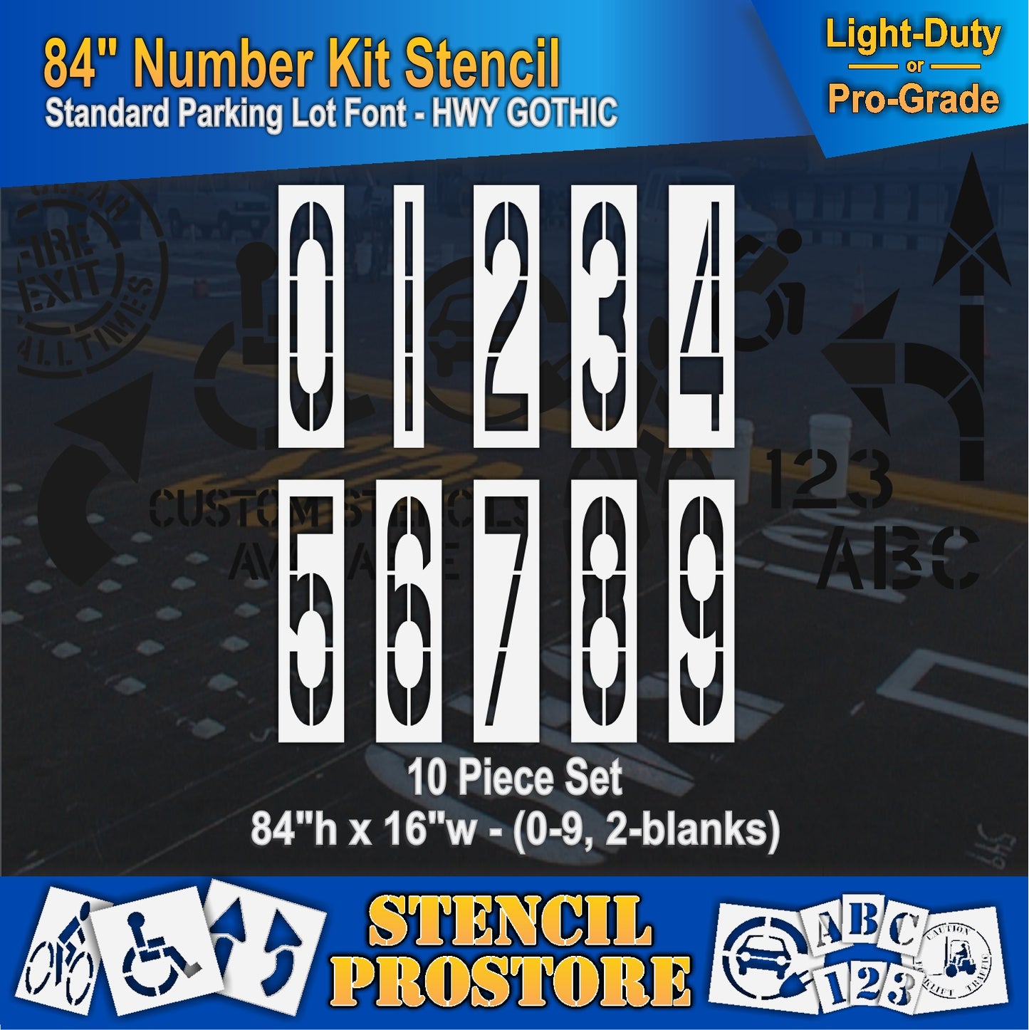 84" Number Kit Stencil