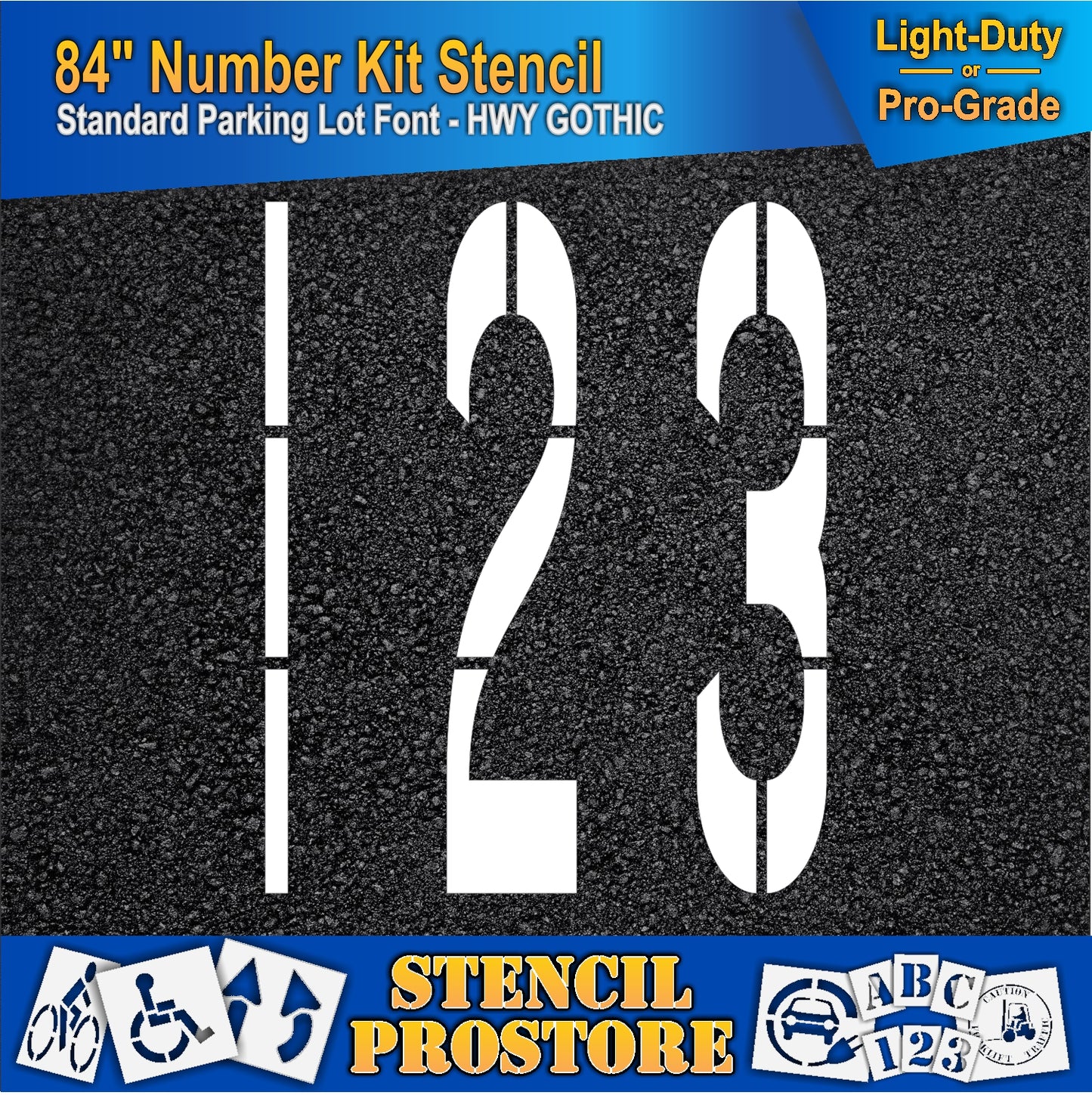 84" Number Kit Stencil