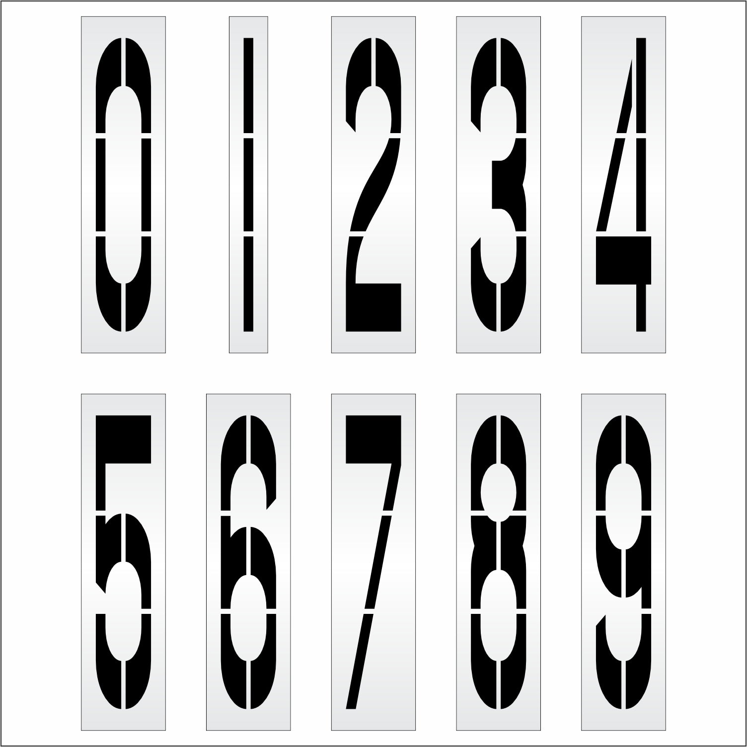 graphic image of 84" number kit stencils