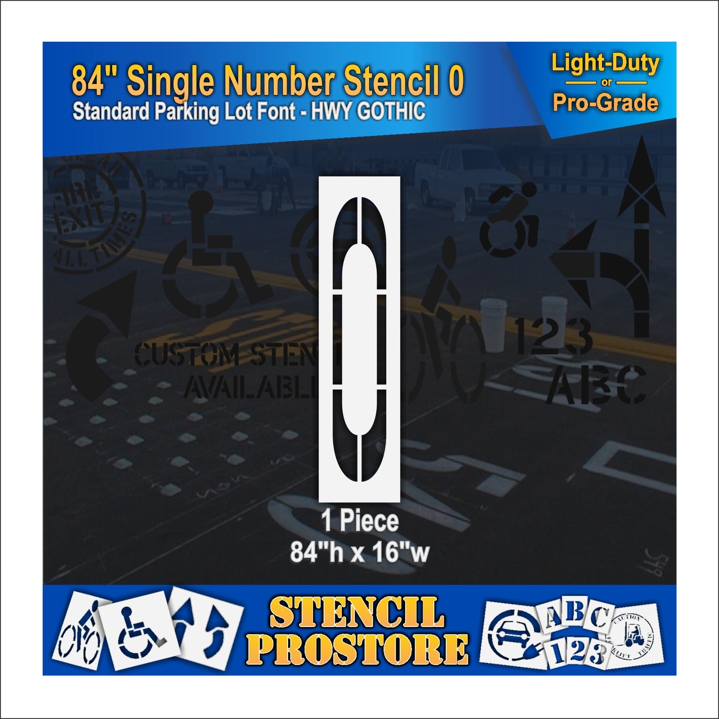 84" Number Kit Stencil