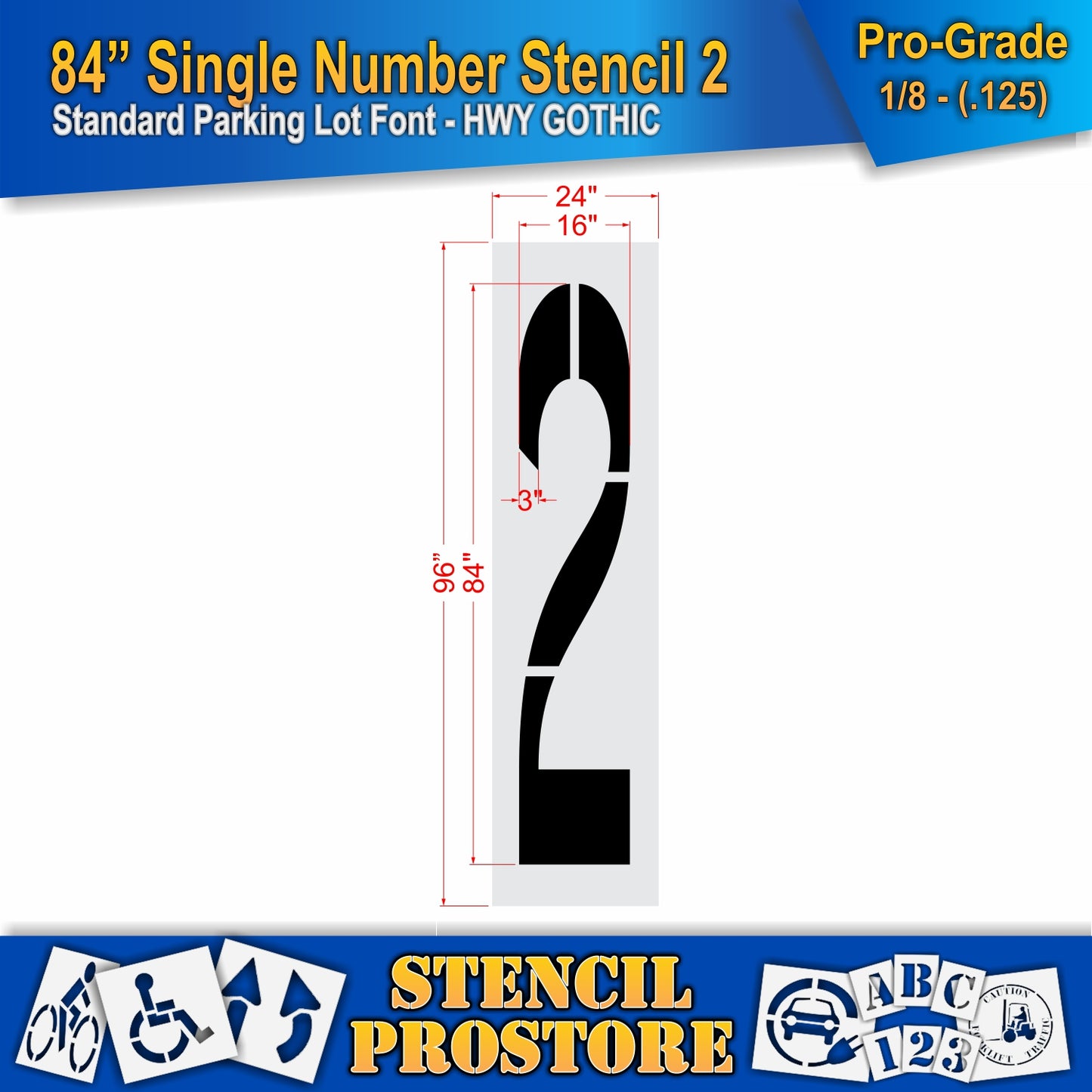 84" Number Kit Stencil