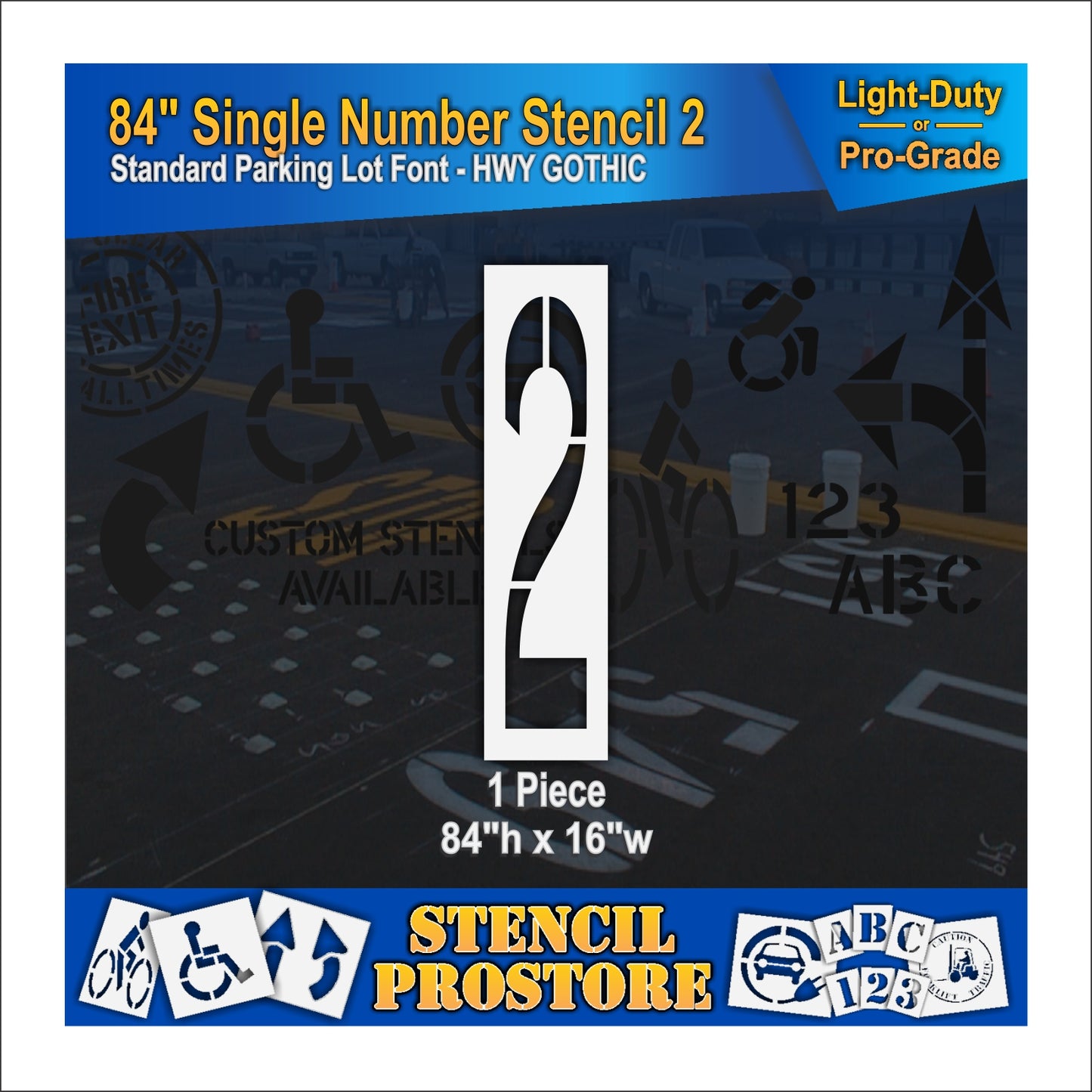 84" Number Kit Stencil