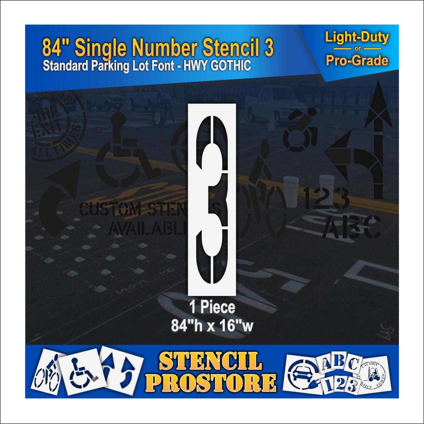 84" Number Kit Stencil