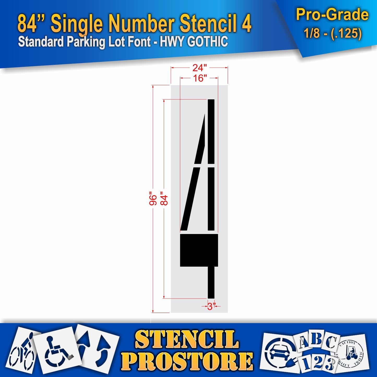 84" Number Kit Stencil