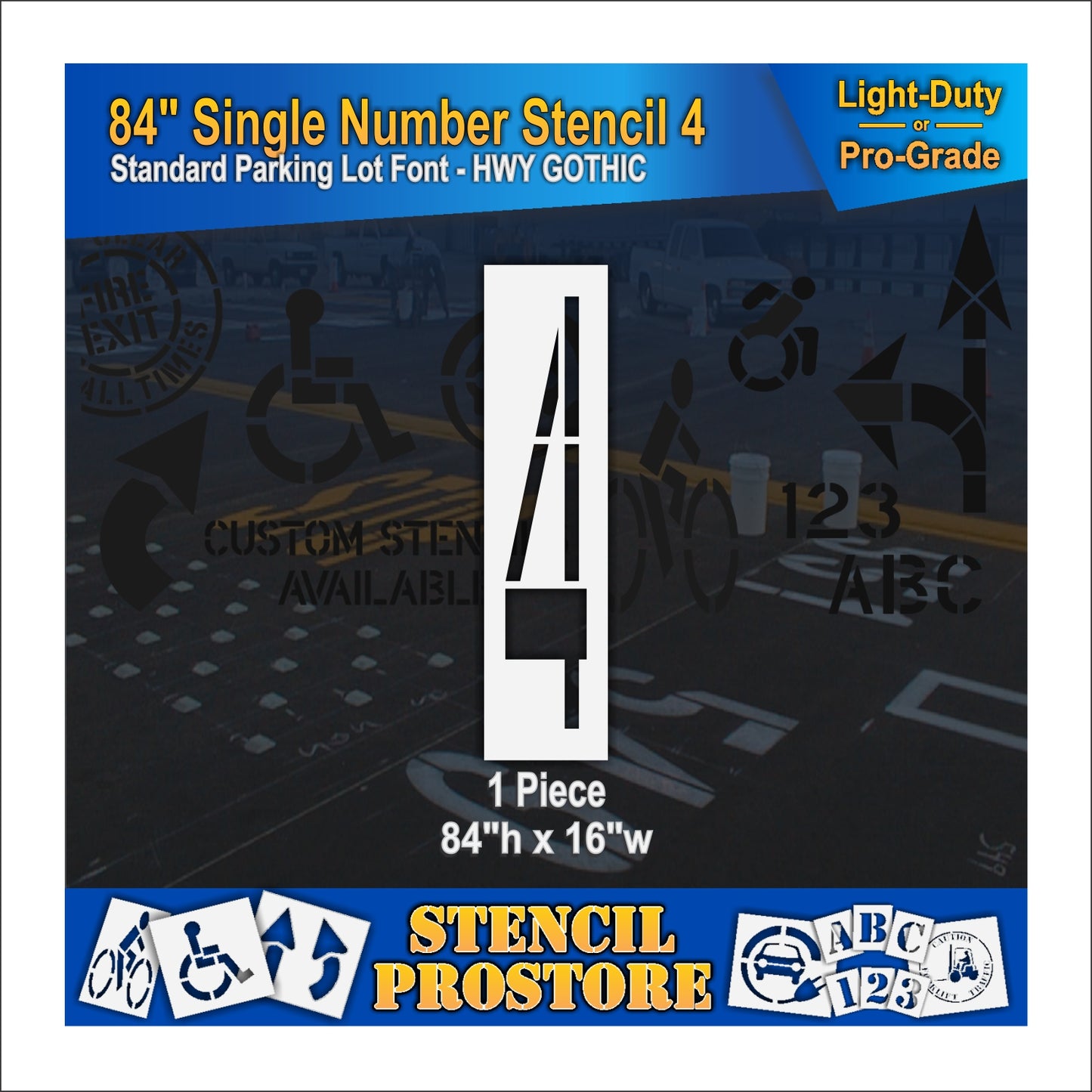 84" Number Kit Stencil