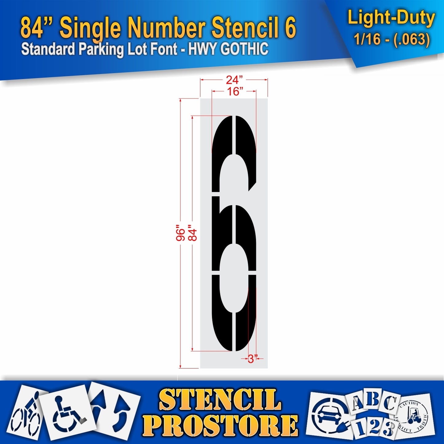 84" Number Kit Stencil