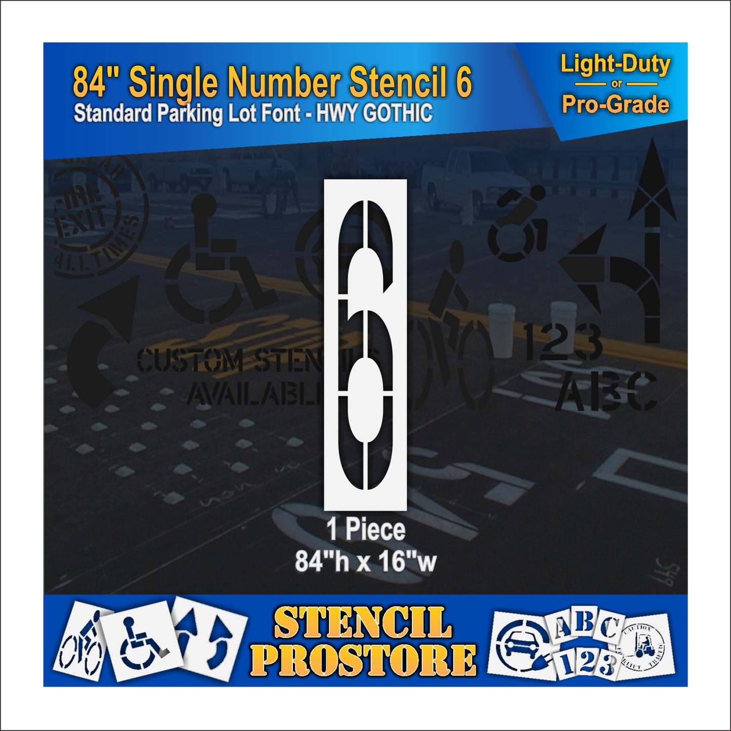 84" Number Kit Stencil