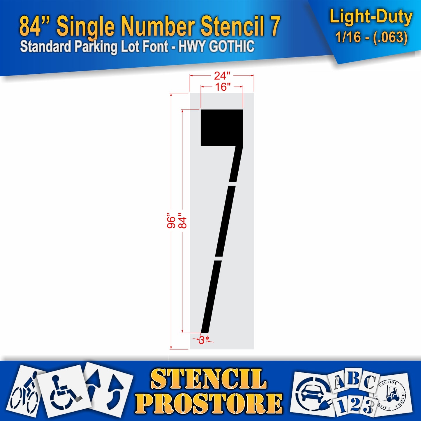 84" Number Kit Stencil