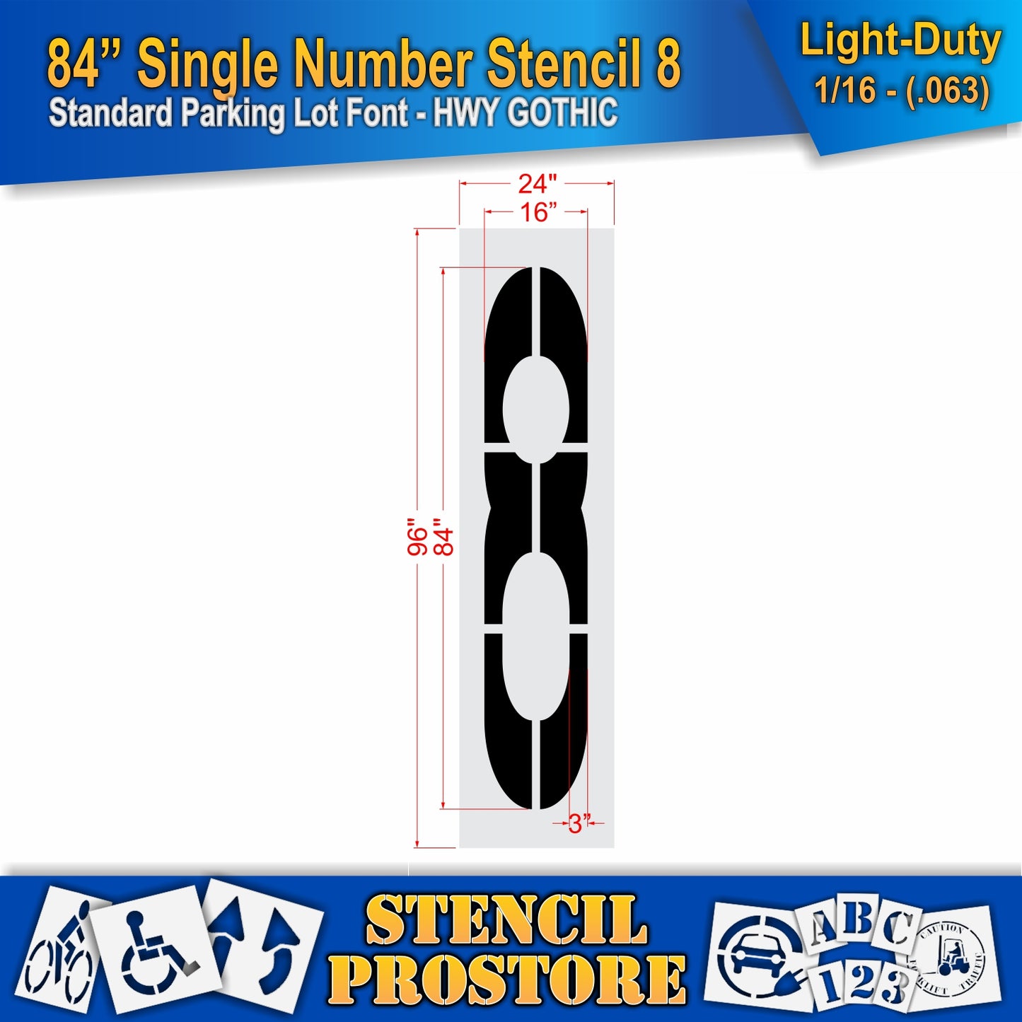 84" Number Kit Stencil