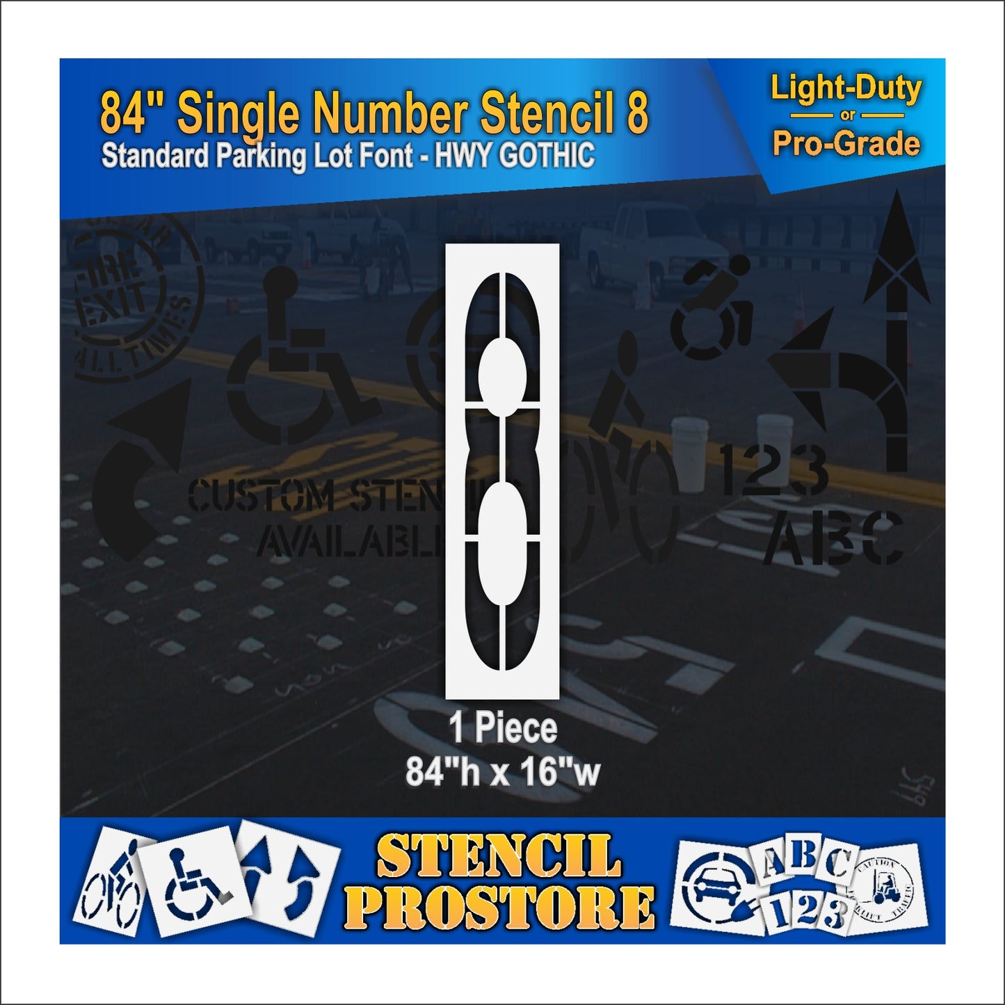 84" Number Kit Stencil