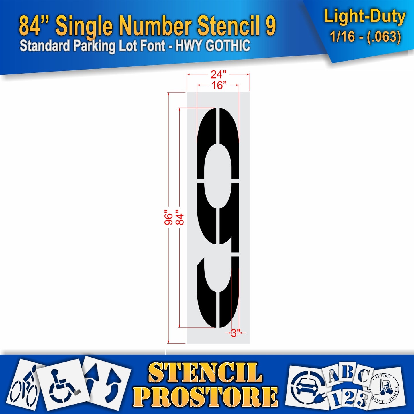 84" Number Kit Stencil